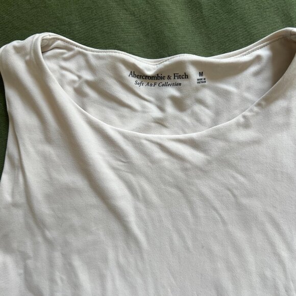 Abercrombie Cotton Seamless Fabric Crew Tank Bodysuit - Picture 2 of 5